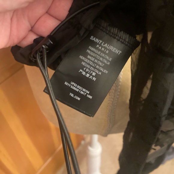 Authentic YSL Saint Laurent Women’s Black sheer button front shirt. FR38 - Picture 8 of 16